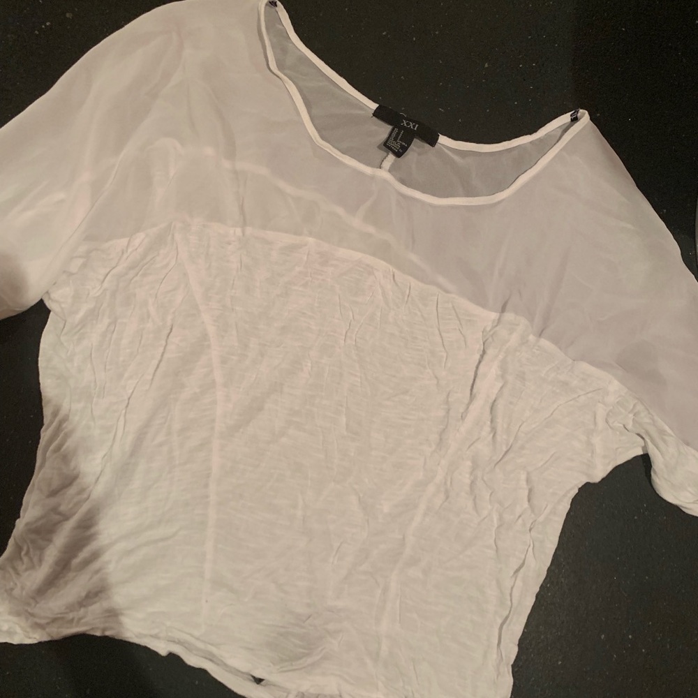 Flowy white top